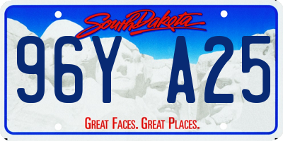 SD license plate 96YA25