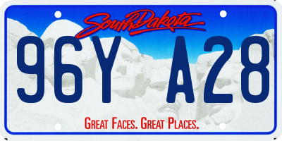 SD license plate 96YA28