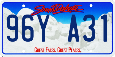 SD license plate 96YA31