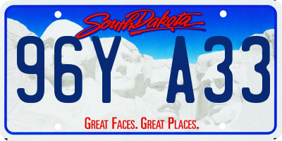 SD license plate 96YA33