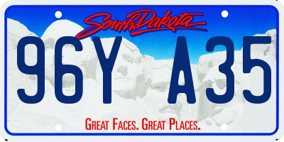 SD license plate 96YA35