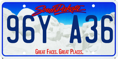 SD license plate 96YA36