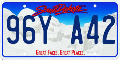 SD license plate 96YA42