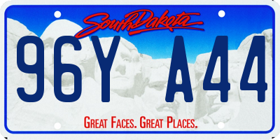 SD license plate 96YA44