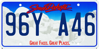 SD license plate 96YA46