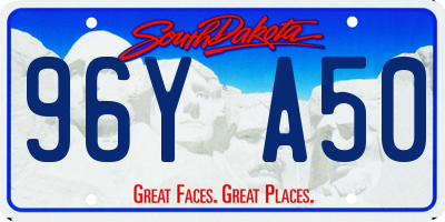 SD license plate 96YA50