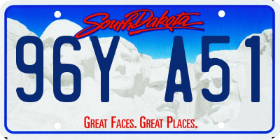 SD license plate 96YA51