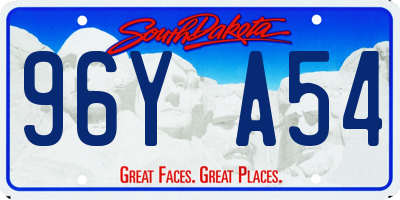 SD license plate 96YA54