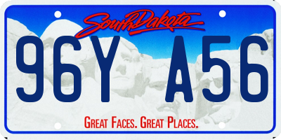 SD license plate 96YA56