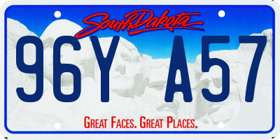 SD license plate 96YA57