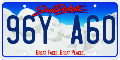 SD license plate 96YA60