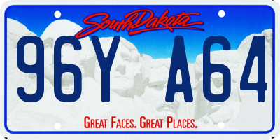 SD license plate 96YA64
