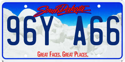 SD license plate 96YA66