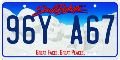 SD license plate 96YA67