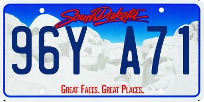 SD license plate 96YA71