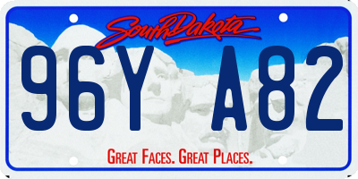 SD license plate 96YA82