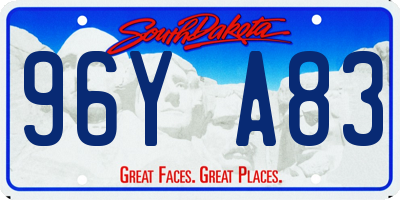 SD license plate 96YA83