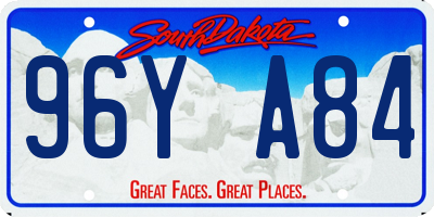 SD license plate 96YA84