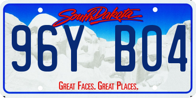 SD license plate 96YB04