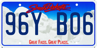 SD license plate 96YB06