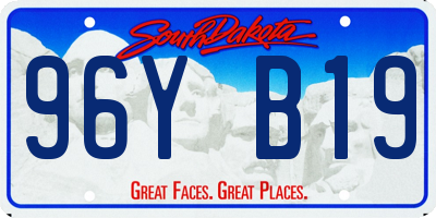 SD license plate 96YB19