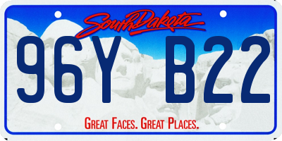 SD license plate 96YB22