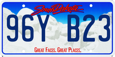 SD license plate 96YB23