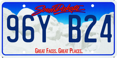 SD license plate 96YB24
