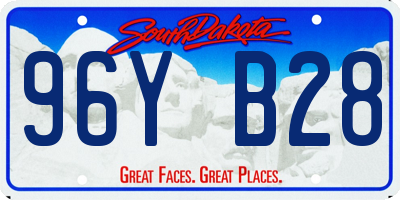 SD license plate 96YB28