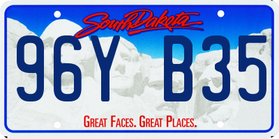SD license plate 96YB35