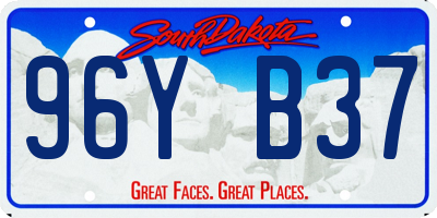 SD license plate 96YB37