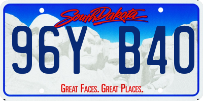 SD license plate 96YB40