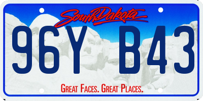SD license plate 96YB43