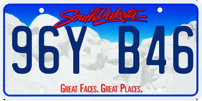 SD license plate 96YB46