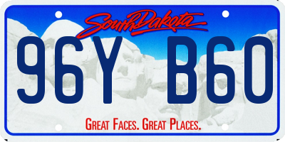 SD license plate 96YB60