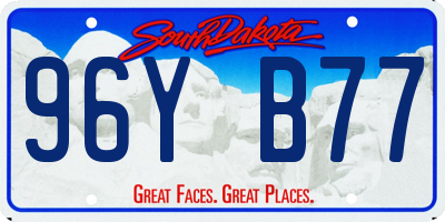 SD license plate 96YB77