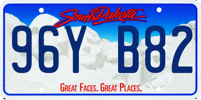 SD license plate 96YB82