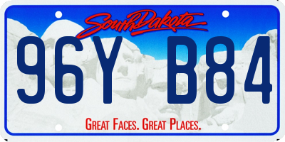 SD license plate 96YB84