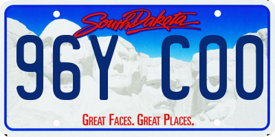 SD license plate 96YC00