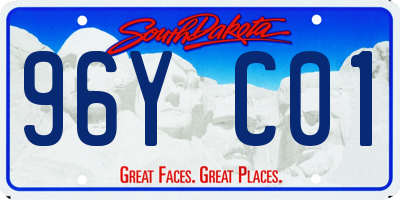 SD license plate 96YC01