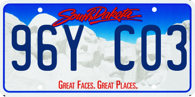 SD license plate 96YC03