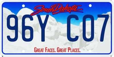 SD license plate 96YC07