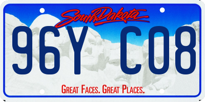 SD license plate 96YC08