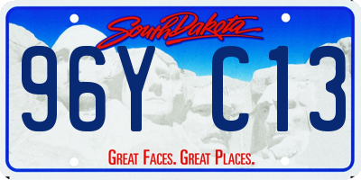 SD license plate 96YC13