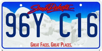SD license plate 96YC16