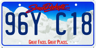 SD license plate 96YC18