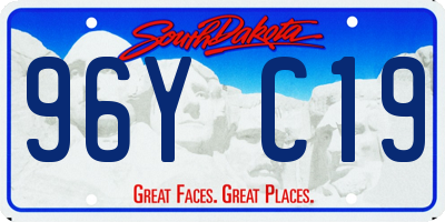 SD license plate 96YC19