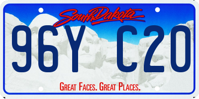 SD license plate 96YC20