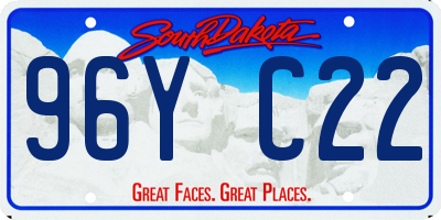 SD license plate 96YC22