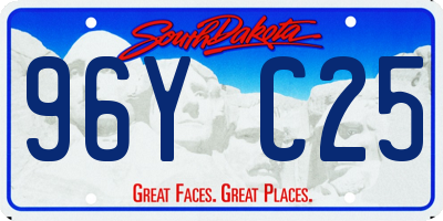 SD license plate 96YC25
